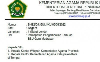 MEKANISME PENGEMBALIAN TEMUAN BSU GURU MADRASAH